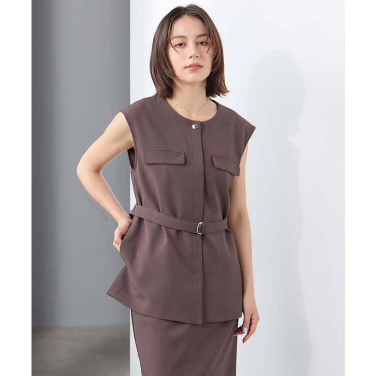 ブラウン | アウター ジレ ベスト | Honeys