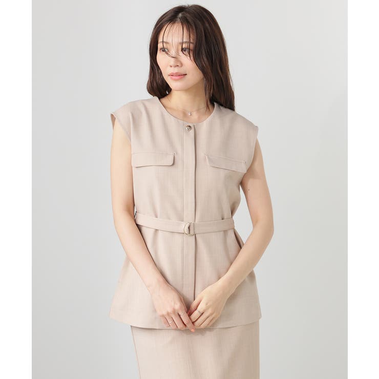 ベージュＭｉｘ | アウター ジレ ベスト | Honeys