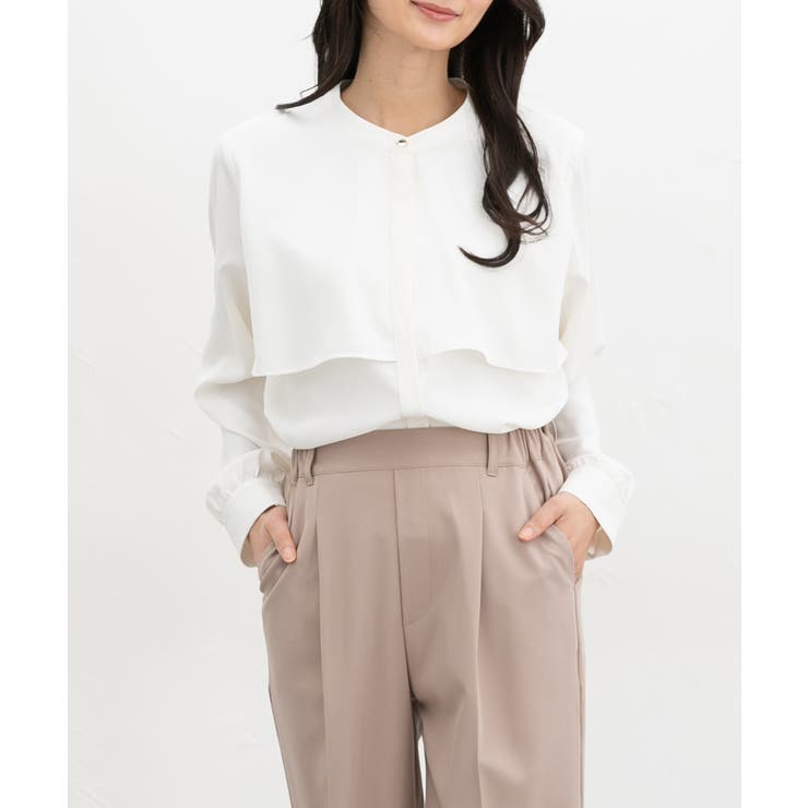 ホワイト | トップス ブラウス 長袖 | Honeys