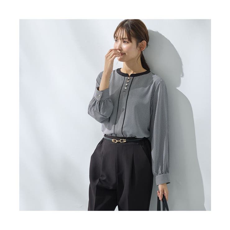 ルネ♡ブラウス パウダーサテン2wayハイネックブラウス/le.coeur blanc(ルクールブラン