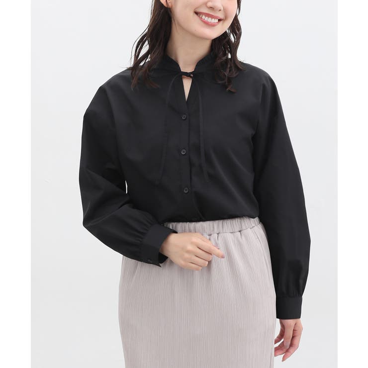 ブラック | トップス ブラウス 長袖 | Honeys
