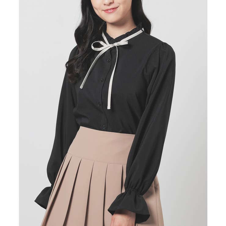 ブラック | トップス ブラウス 長袖 | Honeys