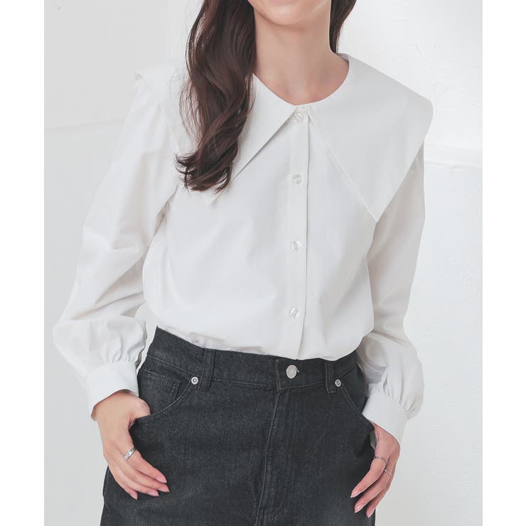 ホワイト | トップス ブラウス 長袖 | Honeys
