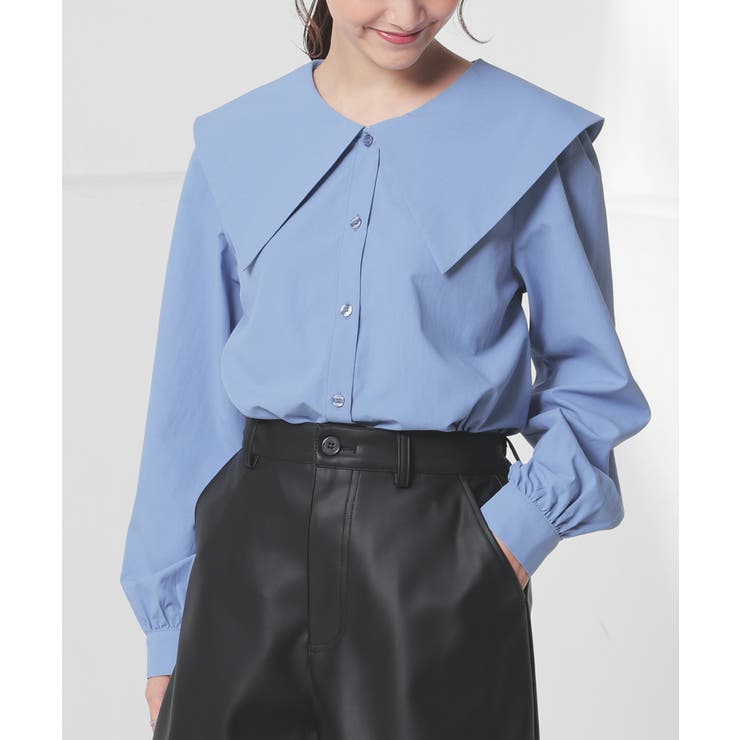 ブルー | トップス ブラウス 長袖 | Honeys