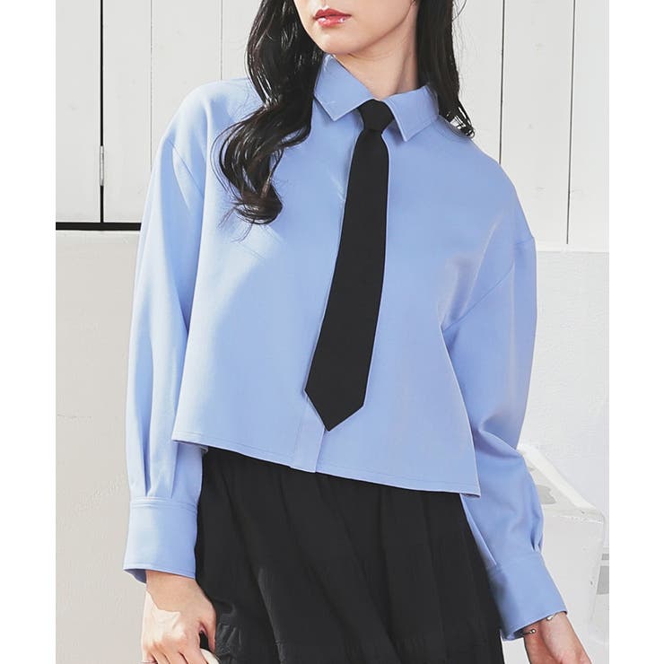 ブルー×オフ | トップス シャツ ブラウス | Honeys