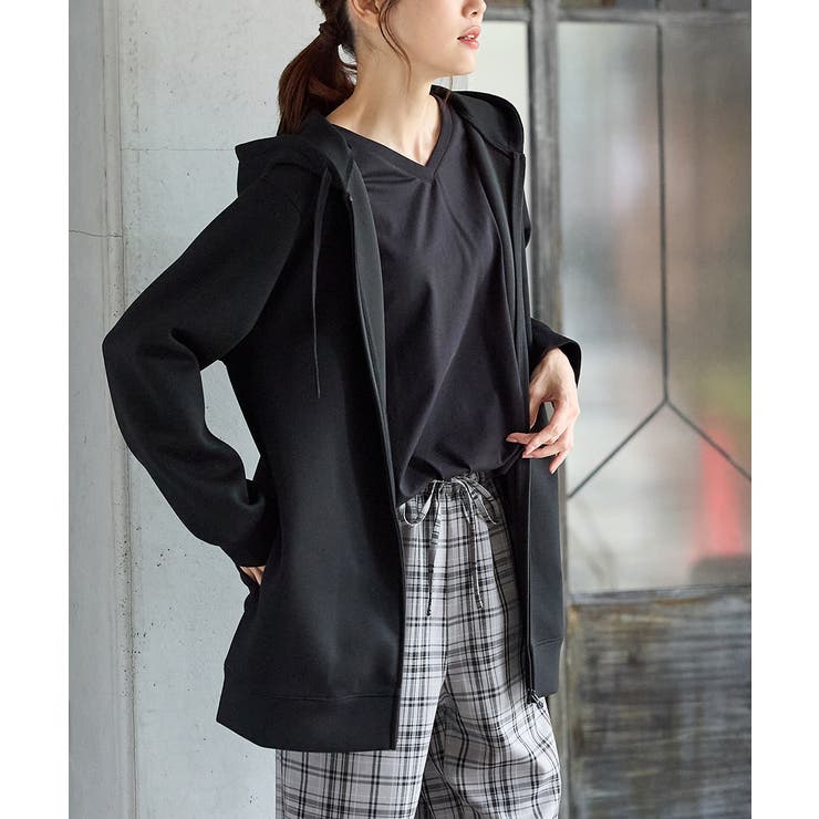 トップス パーカー ロングジップパーカー[品番：HNSW0011464]｜Honeys