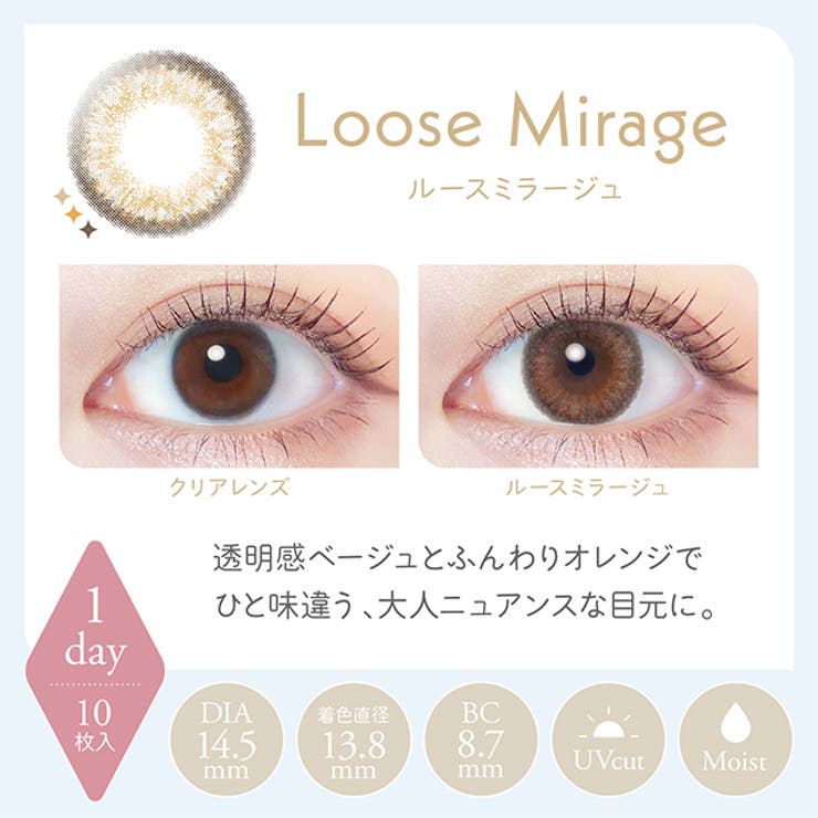 カラコン レリッシュ 【1箱10枚入】 度あり 度なし 14.0mm 14.2mm 14.5mm わかな ナチュラル1dayワンデー アイレ コンタクト UVカット