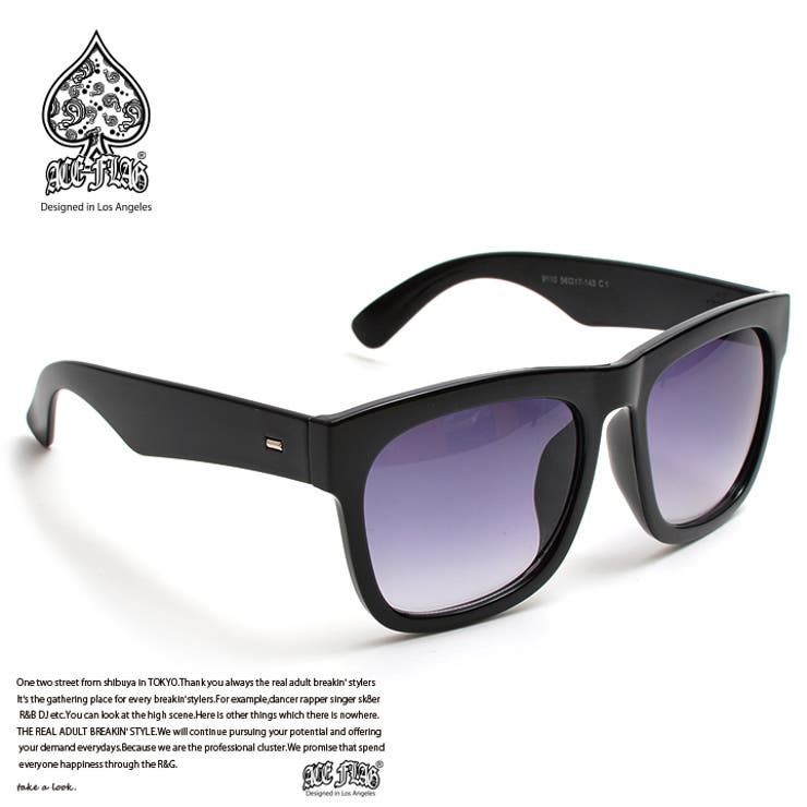 ACEFLAG限定限定ケース＆クロス付き！ACEFLAG【AF-SG-007】NEWSTYLESUNGLASS≪シンプルツヤ黒フレーム×薄黒レンズ≫ksubiタイプサングラスブラックHIPHOP◆◆◆sale●02P23Aug15