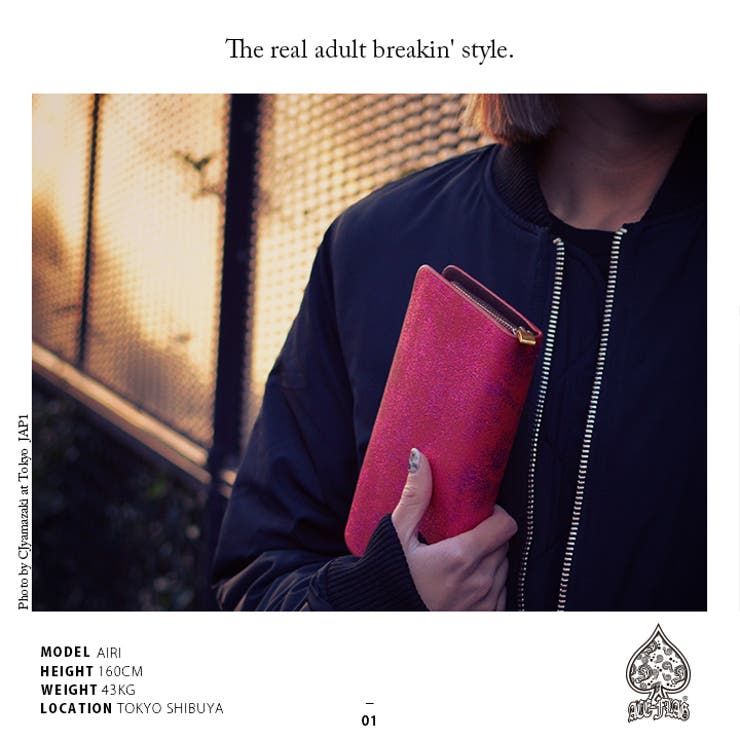 財布≪GLITTERPINK WALLET≫長財布 ACEFLAG[品番：HKHM0000691