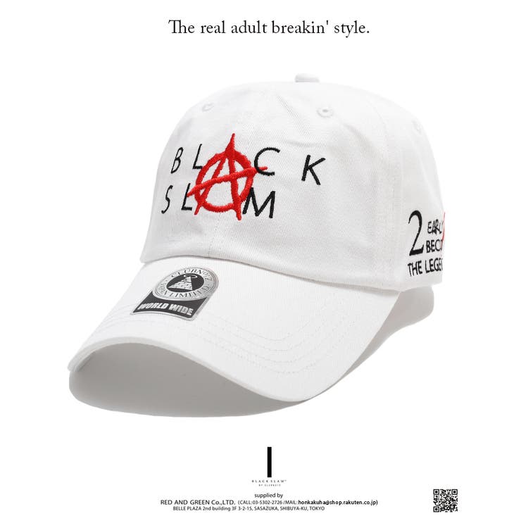 b系ヒップホップストリート系ファッションメンズレディースキャップ【BS-CA-SB-001】ブラックスラムBLACKSLAMクラブノイズCLUBNO1ZアナーキーAnarchy定番ロゴCAPベースボールボールキャップカーブキャップ白正規品P06May16