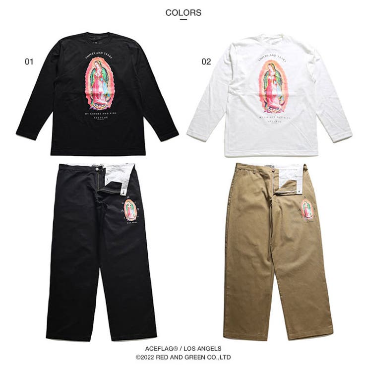 ACEFLAG(エースフラッグ)のロンTセットアップ上下セット(長袖Tシャツ)モデル着用画像6