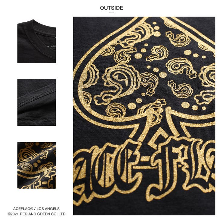 ACEFLAG(エースフラッグ)のTシャツ(ペイズリー柄)