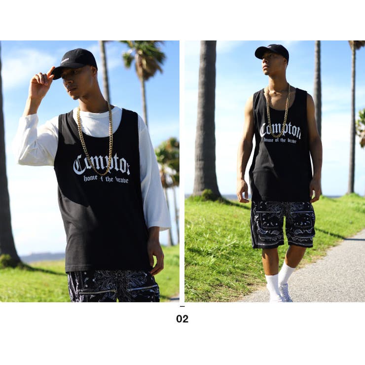 ACEFLAG(エースフラッグ)のTシャツ(コンプトン・Compton)モデル着用画像4