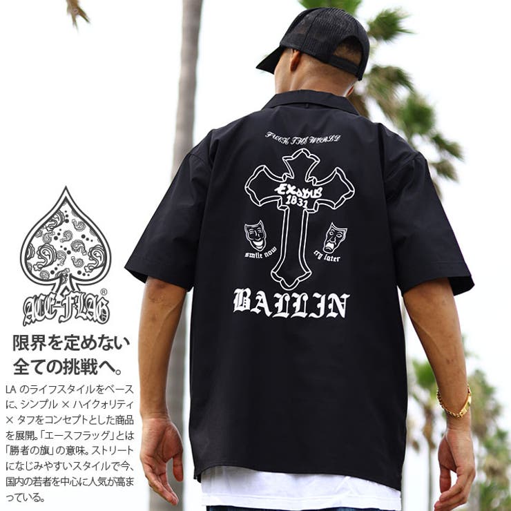 半袖シャツACE FLAG メンズ[品番：HKHM0006389]｜本格派大人のB系