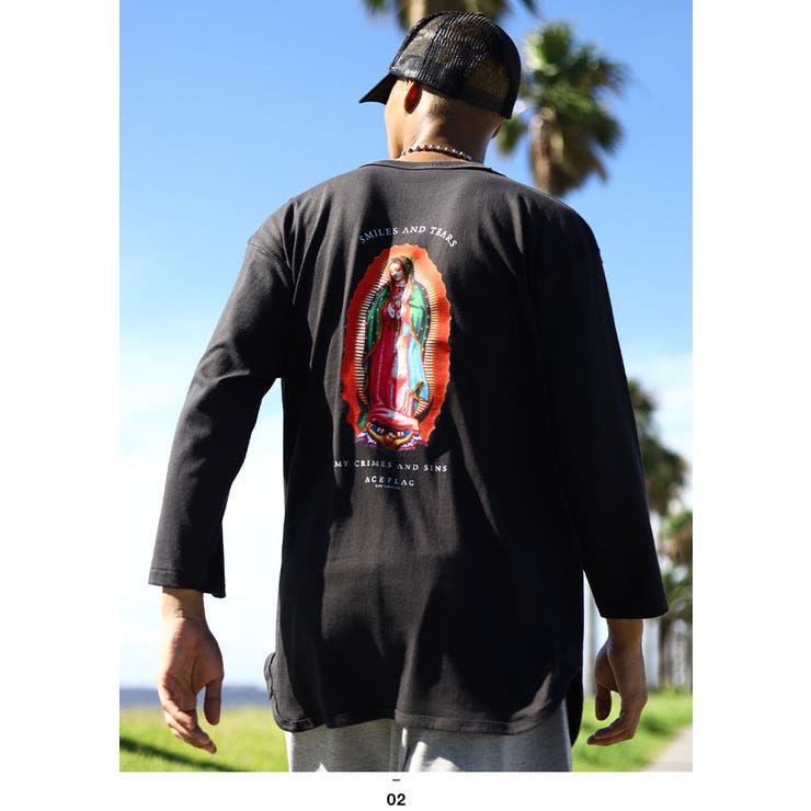 ACEFLAG(エースフラッグ)のロンT(長袖Tシャツ)モデル画像2