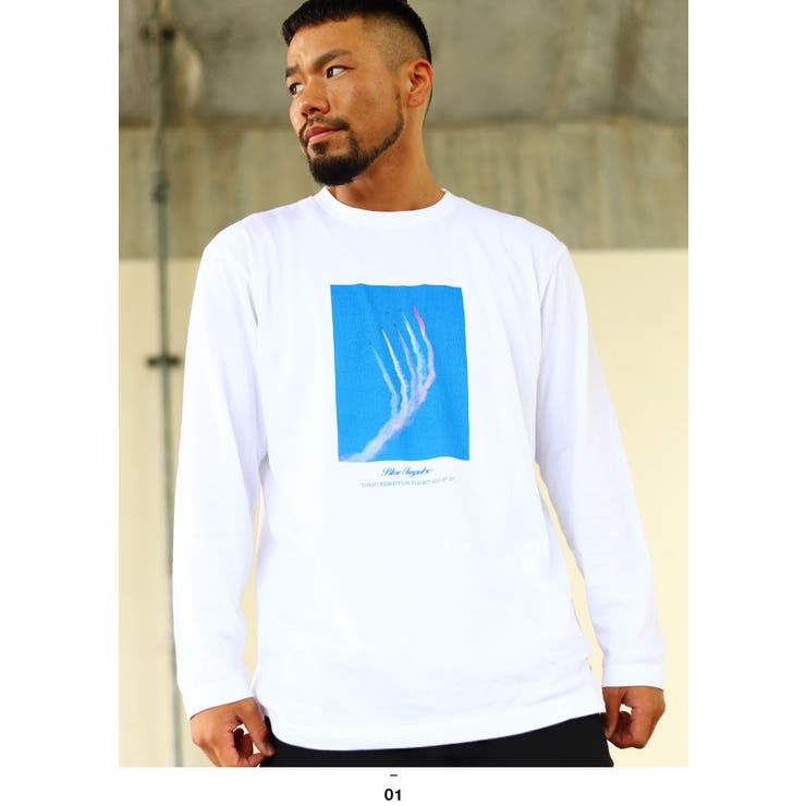 ブルーインパルス(防衛省航空自衛隊グッズ)のロンT(長袖Tシャツ)