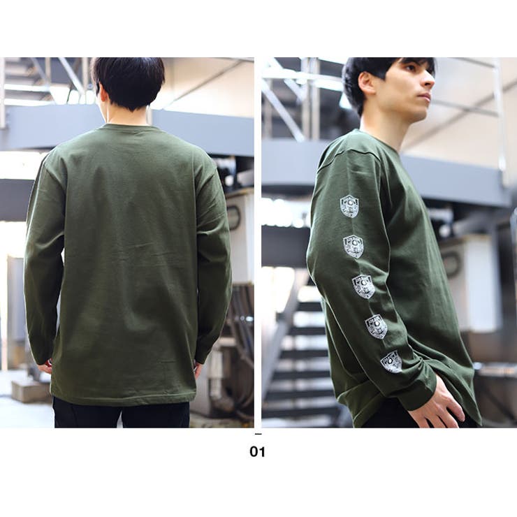 桜刀(防衛省陸上自衛隊グッズ)のロンT(長袖Tシャツ/PX品)モデル着用画像