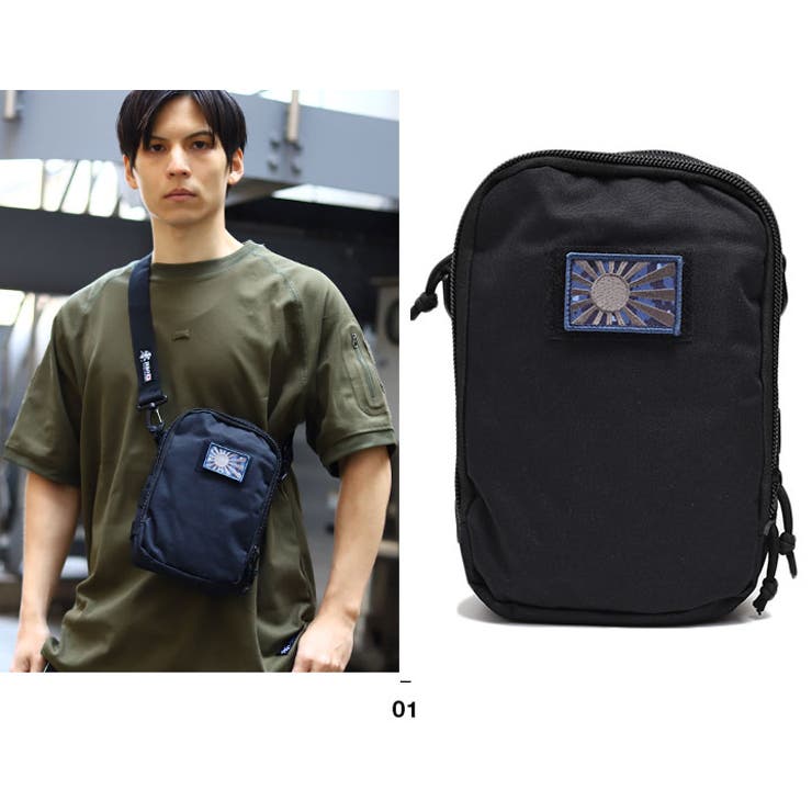 デジタル迷彩柄旭日旗(防衛省海上自衛隊グッズ)のワッペン(パッチ/PX品)モデル着用画像