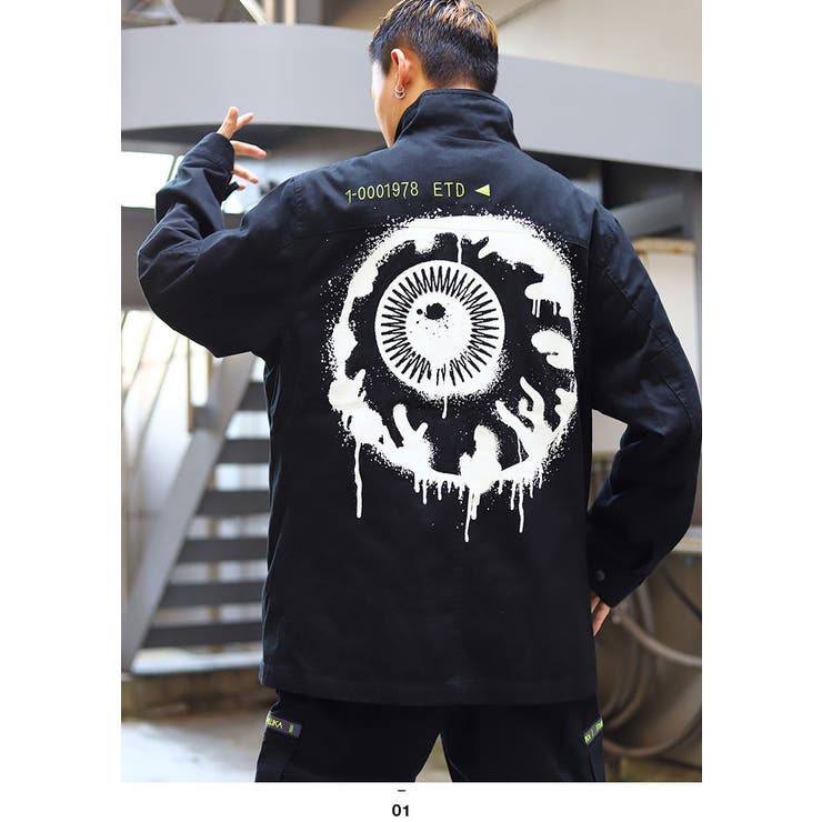 MISHKA ミシカ コーチジャケット 黒 Mサイズ 春 秋