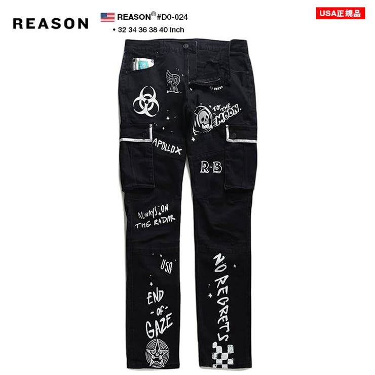 ジーンズREASON カーゴパンツ メンズ[品番：HKHM0004382]｜本格派大人
