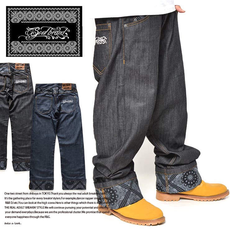 ジーンズ バンダナ柄デニムパンツ ソウルブランドsoul Brand デニム 品番 Hkhm 本格派大人のb系 のメンズ ファッション通販 Shoplist ショップリスト