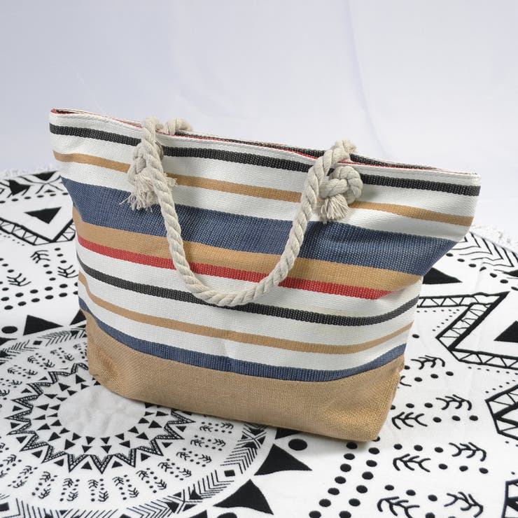 ビーチバッグ 花柄 ボーダー柄 | HOYUKI | 詳細画像9 