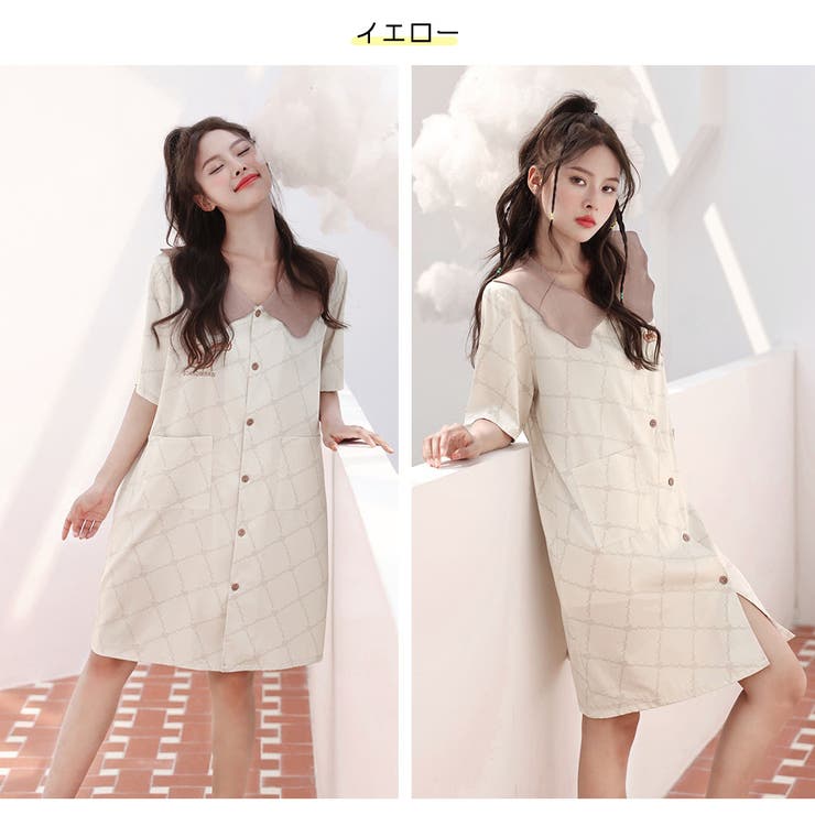 ルームウェア シャツワンピース レディース | HOYUKI | 詳細画像4 