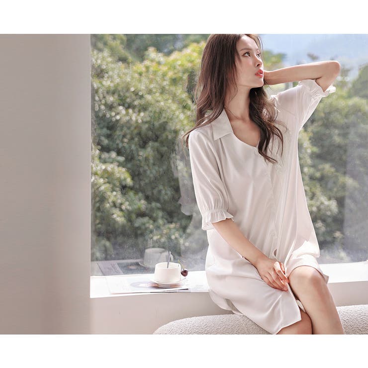 ルームウェア シャツワンピース レディース | HOYUKI | 詳細画像8 