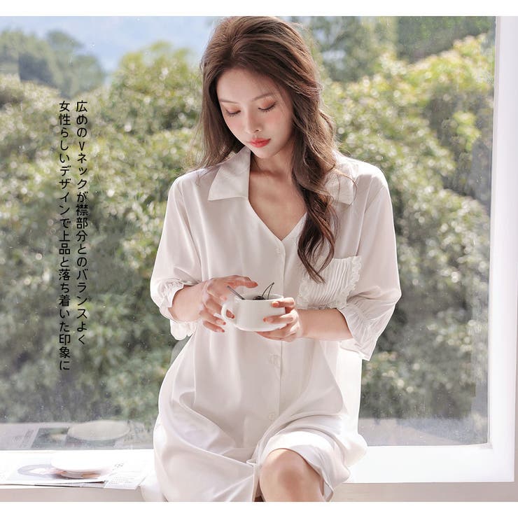 ルームウェア シャツワンピース レディース | HOYUKI | 詳細画像9 