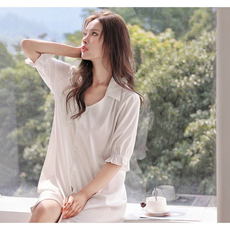 ルームウェア シャツワンピース レディース | HOYUKI | 詳細画像12 