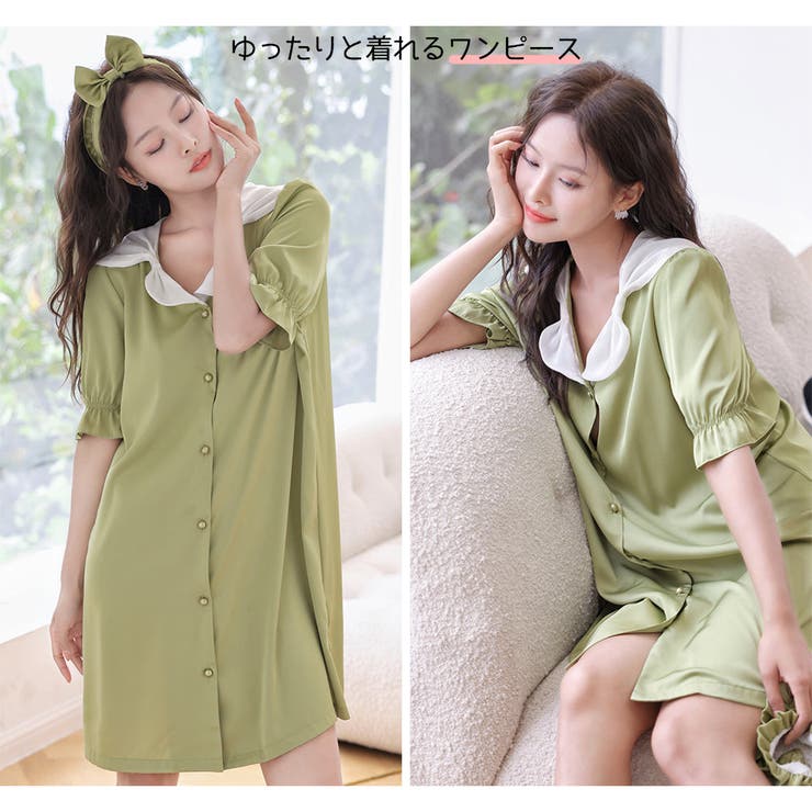 ルームウェア シャツワンピース レディース | HOYUKI | 詳細画像15 