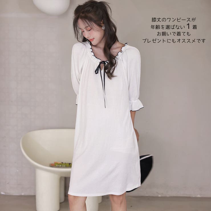 ルームウェア ワンピース 七分丈 | HOYUKI | 詳細画像12 