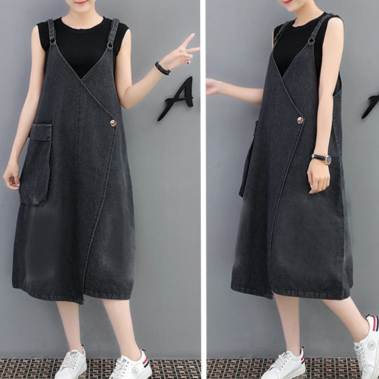 ケミカルウォッシュ加工 大きいポケットが可愛い デニムジャンパースカート | ica | 詳細画像10 