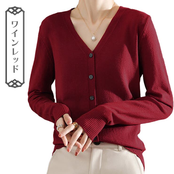 上品なスタイル 柔らか 前開き[品番：AIKW0000712]｜ica（アイカ カシミアタッチ トップス