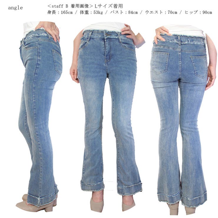 ◎45R【洗える】ヴィンテージ ウォッシュ加工 デニム パンツ ◎45R【洗える】ヴィンテージ ウォッシュ加工 デニム パンツ