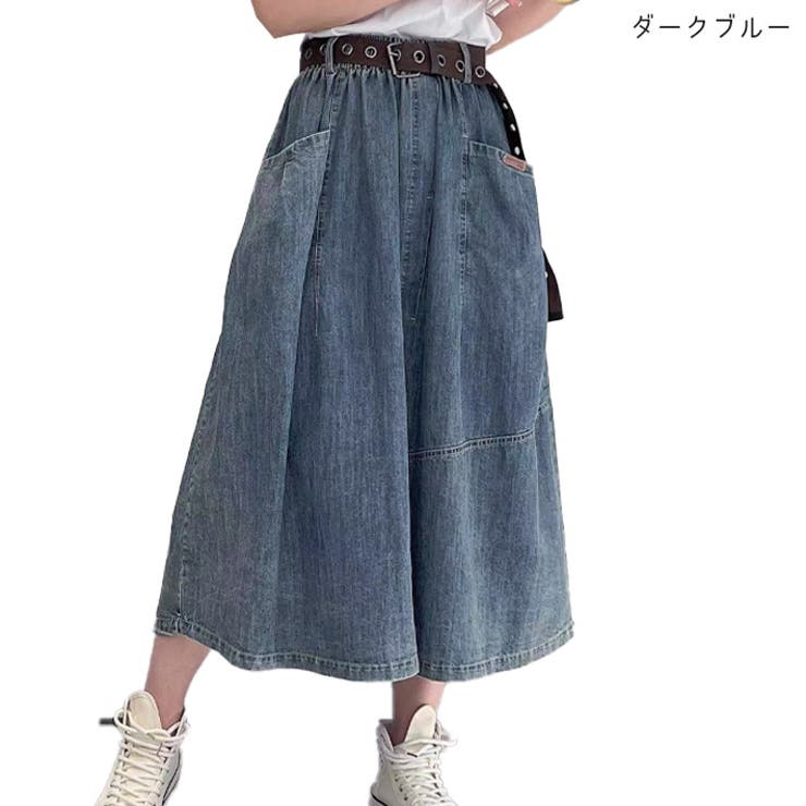 【税込】 ヴィンテージ ウォッシュ ミモレ丈[品番：AIKW0000670]｜ica スカート