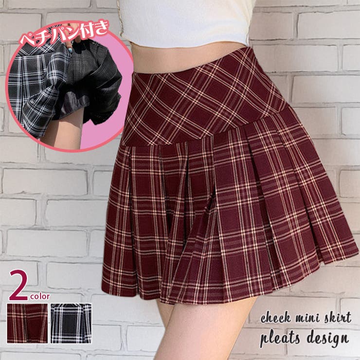 エンジ系 | スカート ミニ ショート | ica