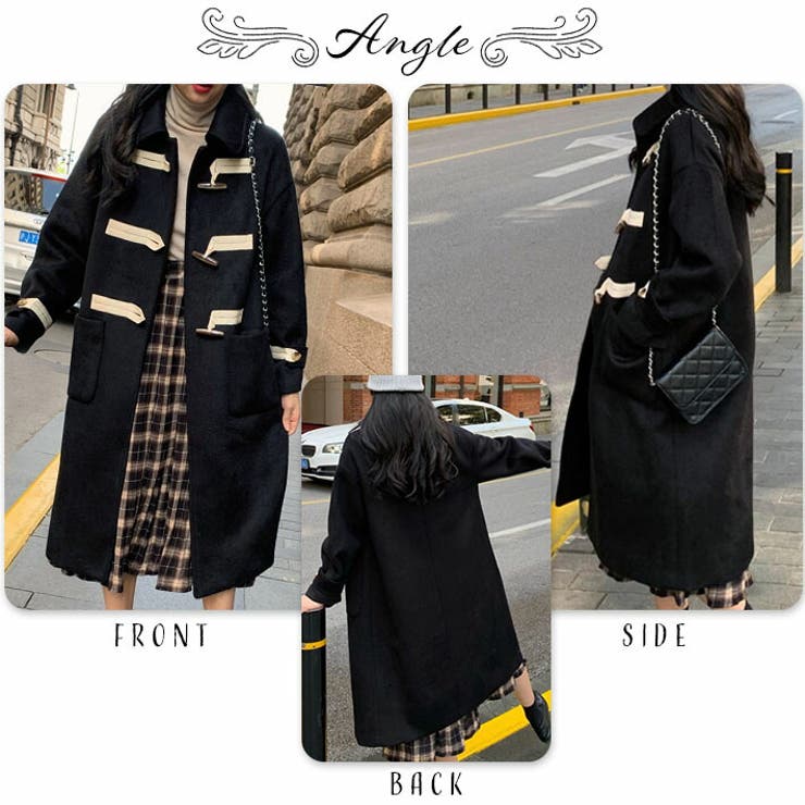 しっかりメルトン素材 暖かい裏キルト膝下丈 ダッフルコート 品番 Aikw Ica アイカ のレディースファッション通販 Shoplist ショップリスト