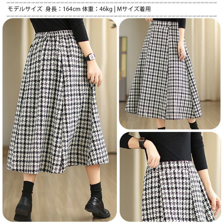 スカート チェックスカート Aラインスカート | ica | 詳細画像11 