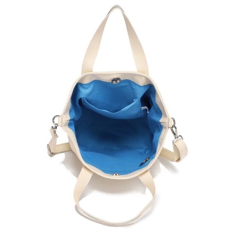 【AM516】2wayラインストーンテープ キャンバストートバッグ ショルダーバ… | idadi | 詳細画像2 