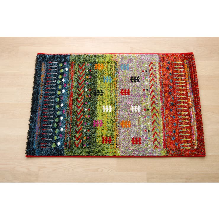 グリーン | トルコ製 ウィルトン織り 玄関マット 『マリア』 約60×90cm | IKEHIKO