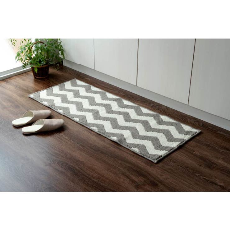 キッチンマット 『ウェイク』 グレー 約45×180cm | IKEHIKO | 詳細画像1 