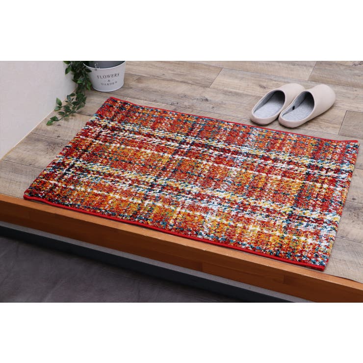 OR | トルコ製 ウィルトン織り 玄関マット 「ミストル」約70×120cm | IKEHIKO