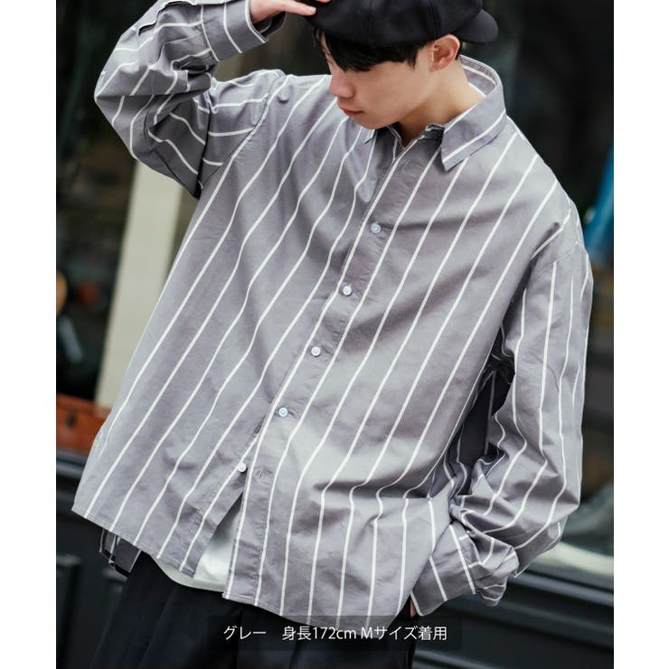 POLYPLOID◇OVERSIZE LONGSLEEVE/長袖Tシャツ/2/コットン/グレー