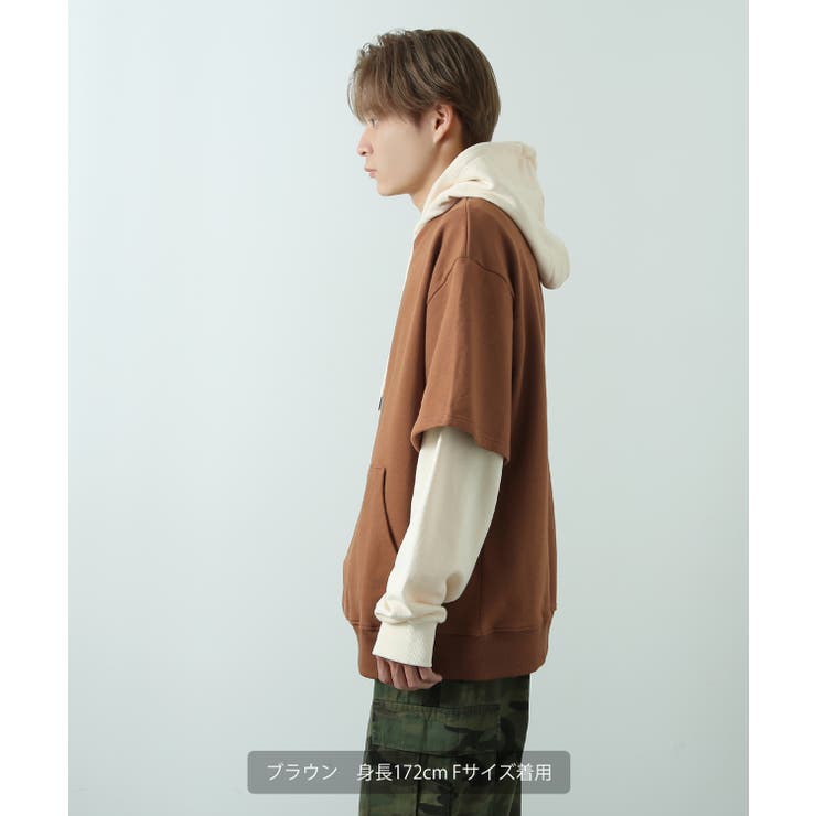 パーカー メンズ レイヤード | improves | 詳細画像14 