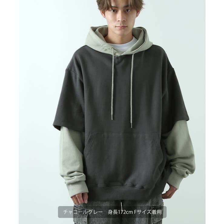 パーカー メンズ レイヤード | improves | 詳細画像9 