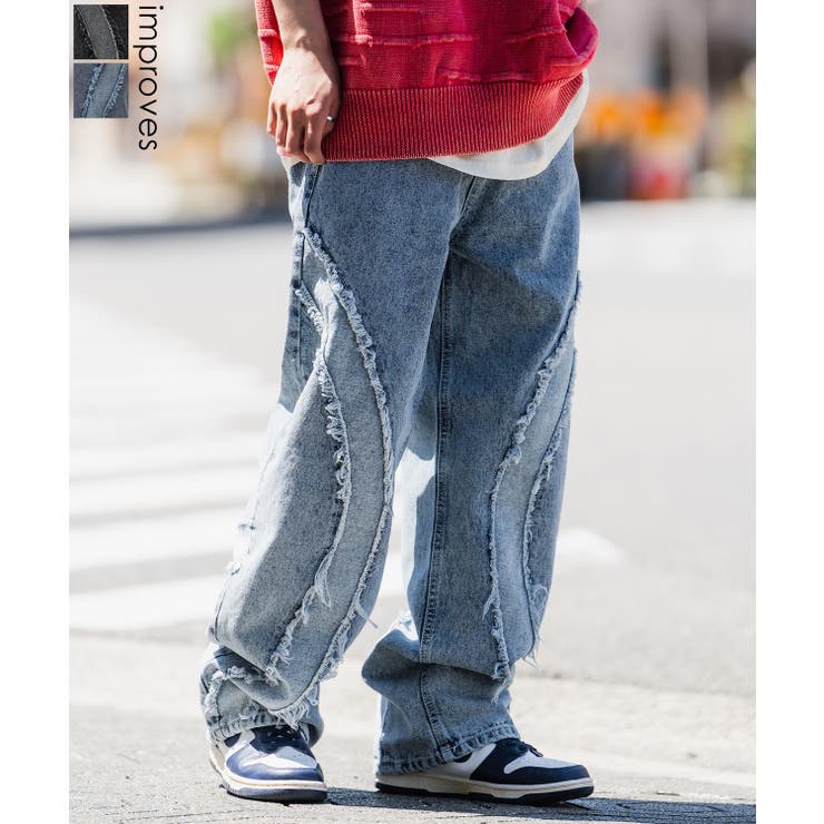 デニムパンツ メンズ フリンジデザイン | improves | 詳細画像1 