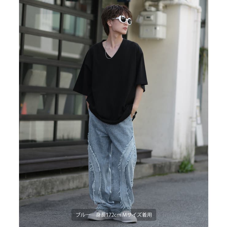 デニムパンツ メンズ フリンジデザイン | improves | 詳細画像3 