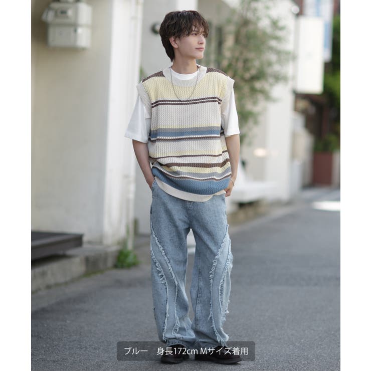 デニムパンツ メンズ フリンジデザイン | improves | 詳細画像5 