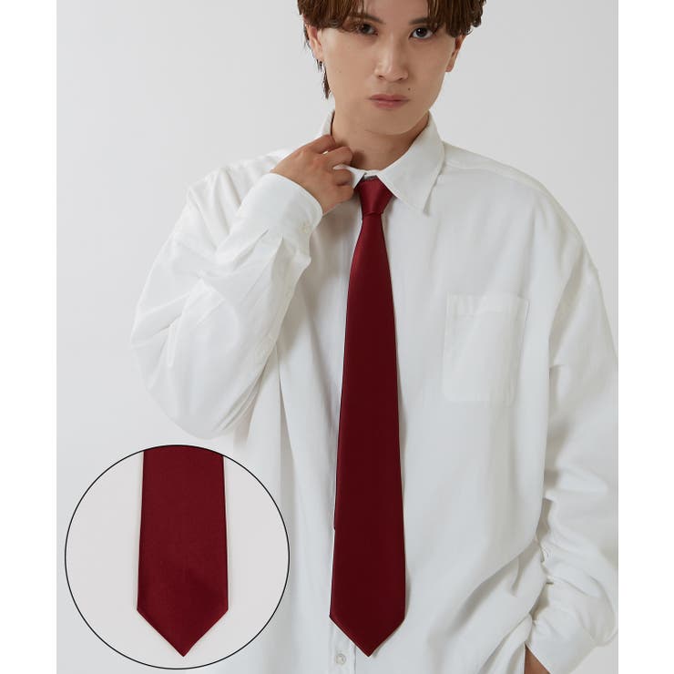 ワイン | ネクタイ メンズ 無地 | improves